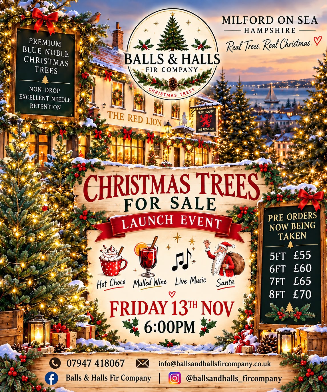 Launch event poster: Friday 13th November, 6:00pm, at The Red Lion.